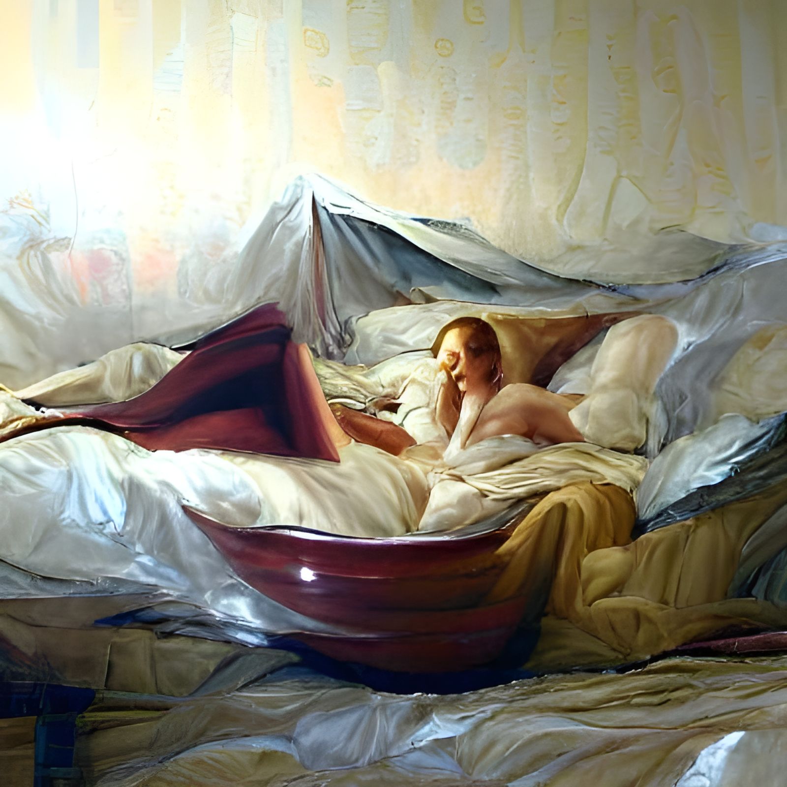 Lady in bed - AI Generated Artwork - NightCafe Creator