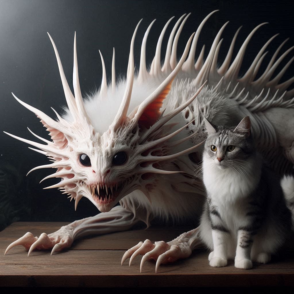 Cat and white spike hybrid