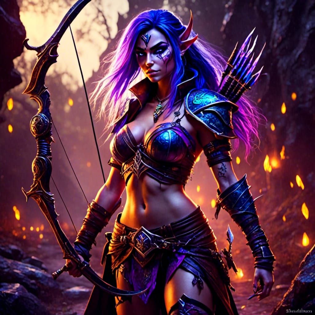 Void Elf ~ Hunter - AI Generated Artwork - NightCafe Creator