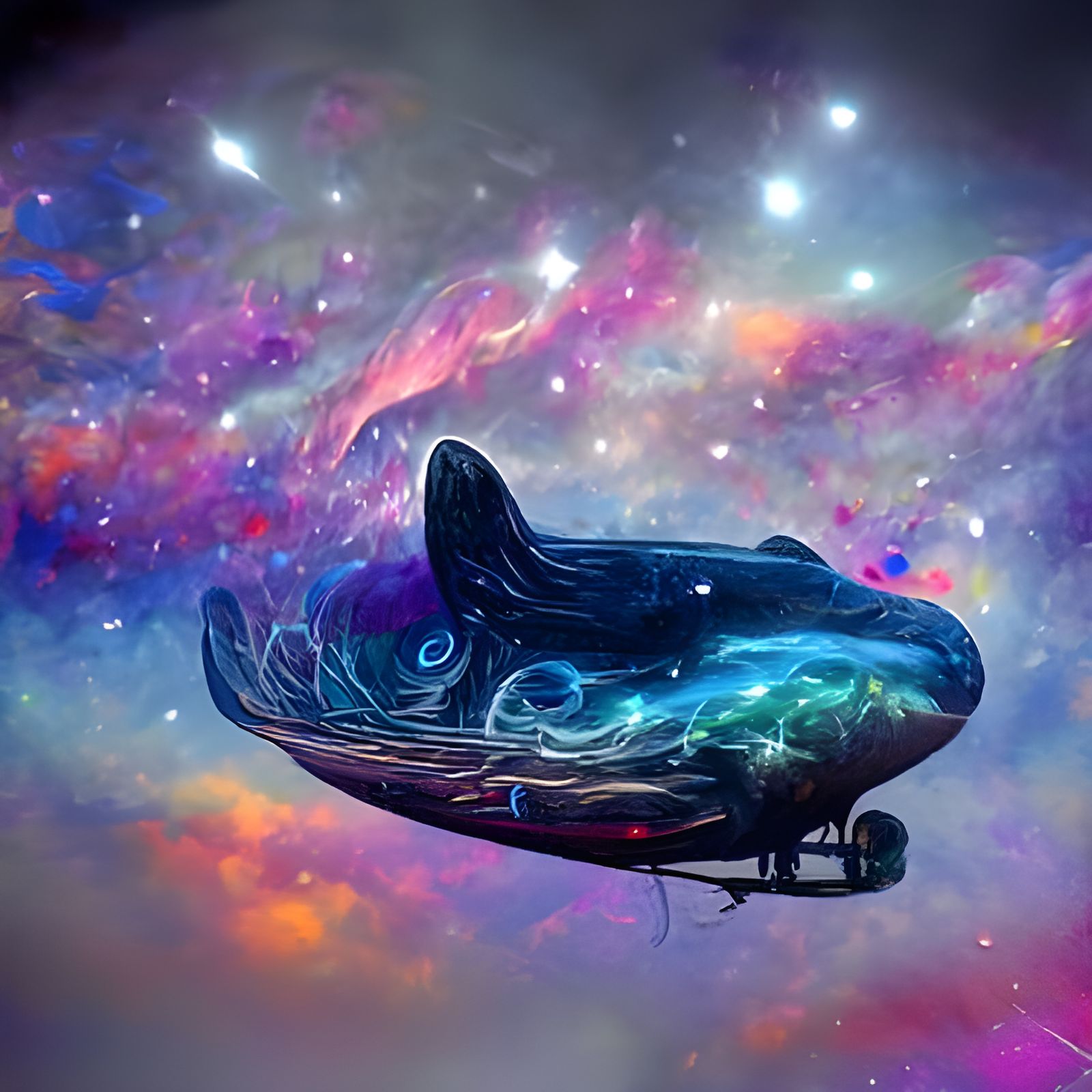 whale in spaceship 2 - AI Generated Artwork - NightCafe Creator