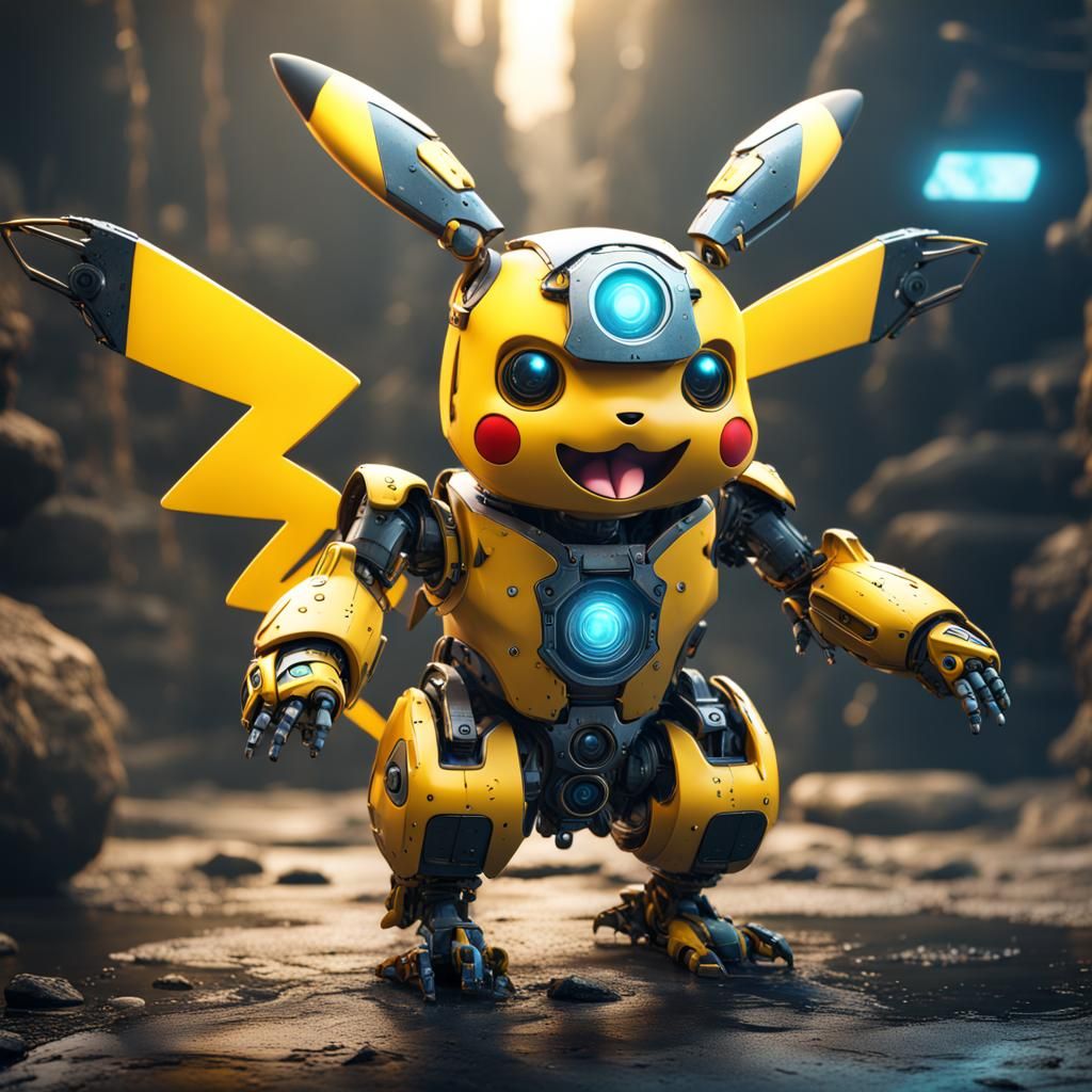 Robot Pikachu - AI Generated Artwork - NightCafe Creator