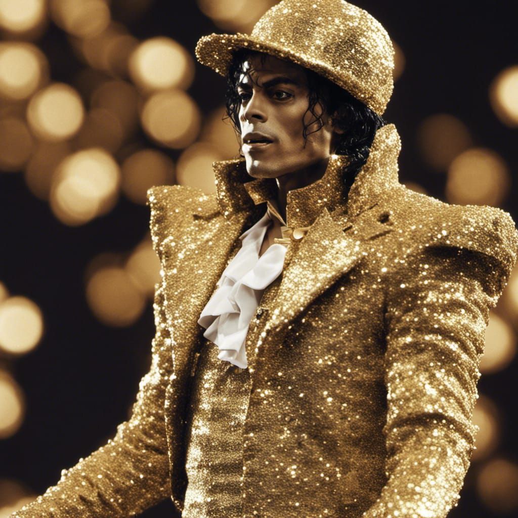 Michael Jackson, dans un costume de paillette d'or photo de ...