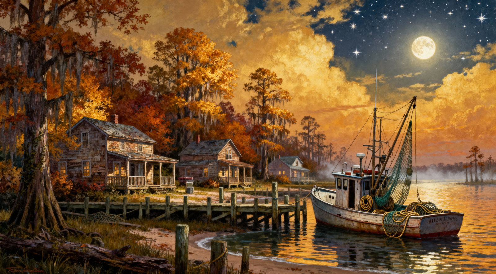 Southern Lowcountry by Moonlight