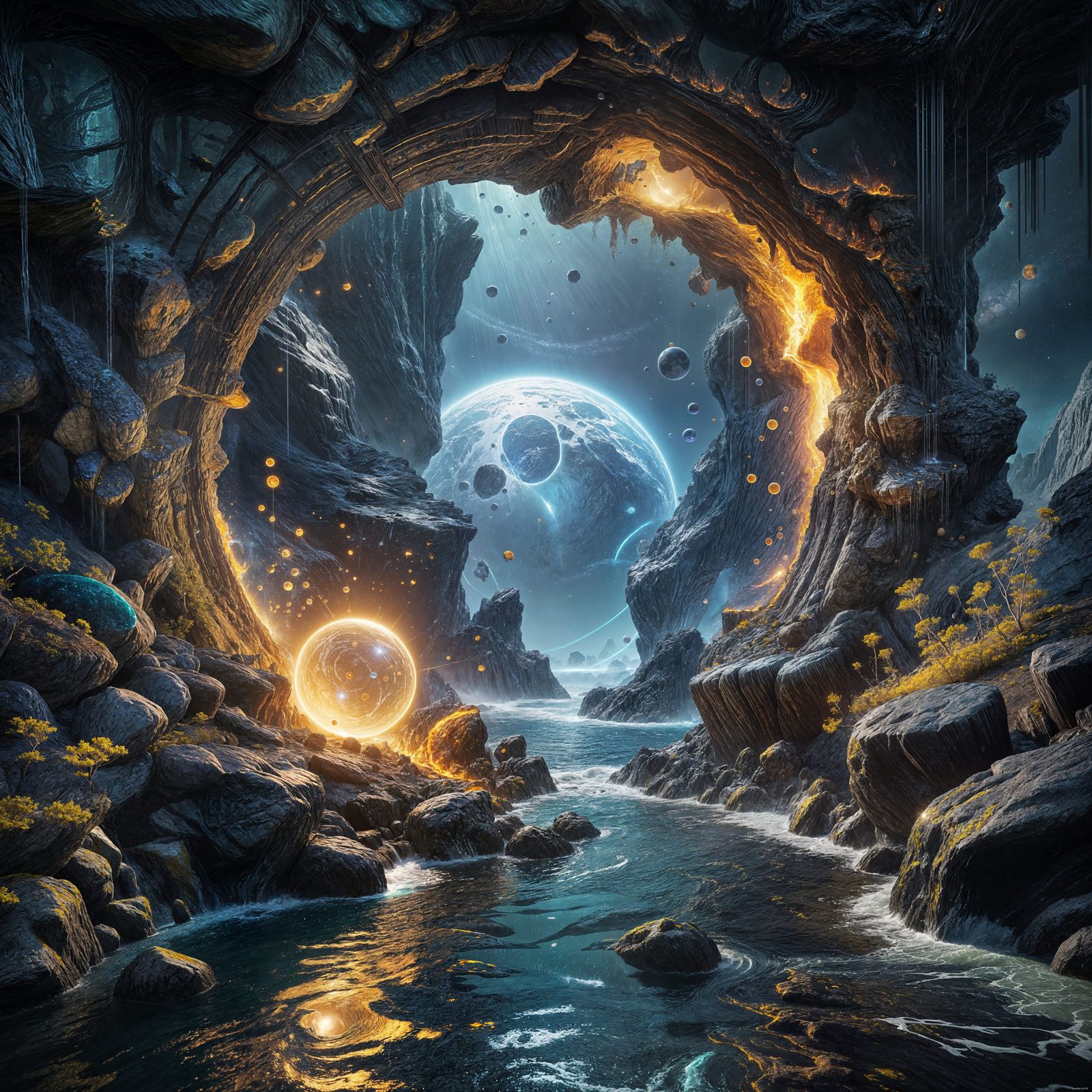 In deep sea hawe one portal who is active and show window to other dimension in portal can see other ...  by @CrazyMama