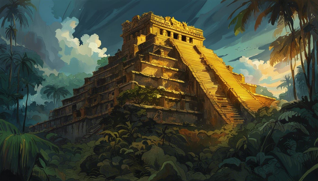 Mayan Temple - Ai Generated Artwork - Nightcafe Creator