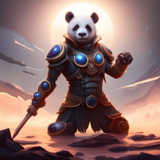 Cyborg Panda - AI Generated Artwork - NightCafe Creator