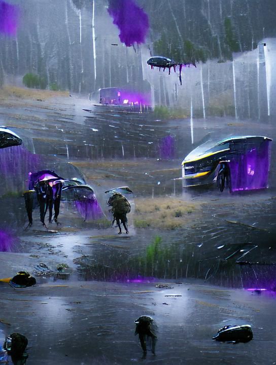 Seizure in the rain, concept art