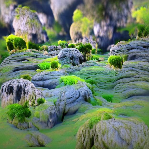Beautiful mossy karst landscape [8K 3D]