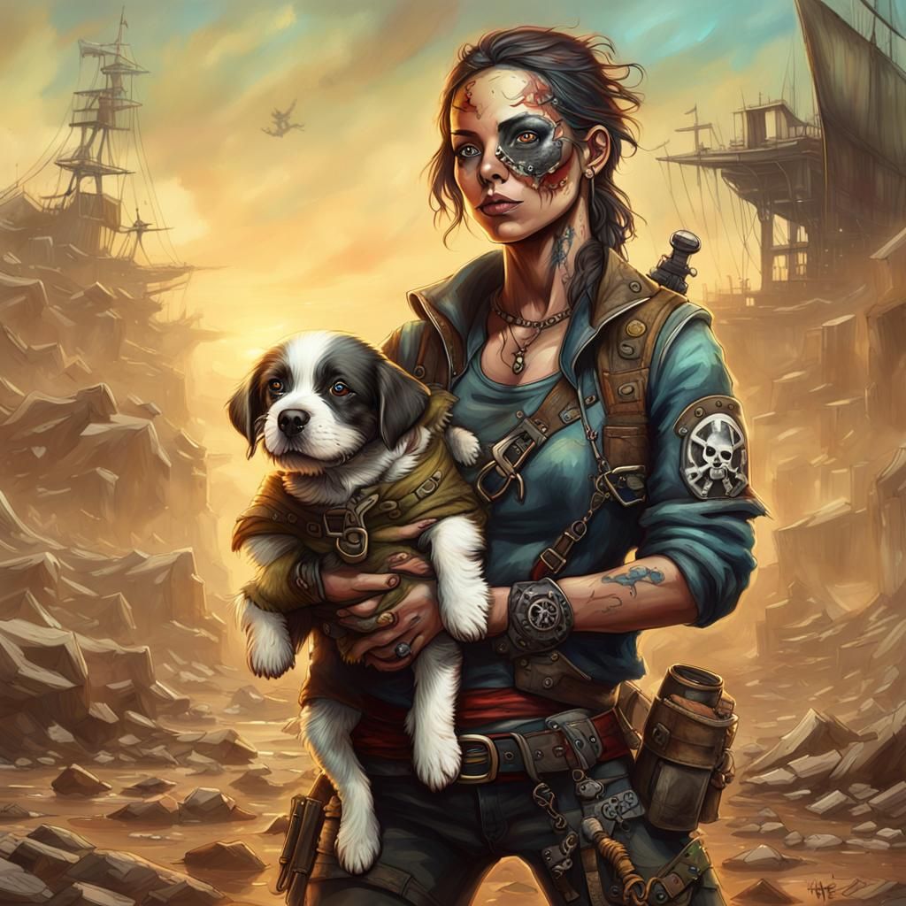 Finding love at the end of all things. Wasteland survivor  by @Weird Jimbo