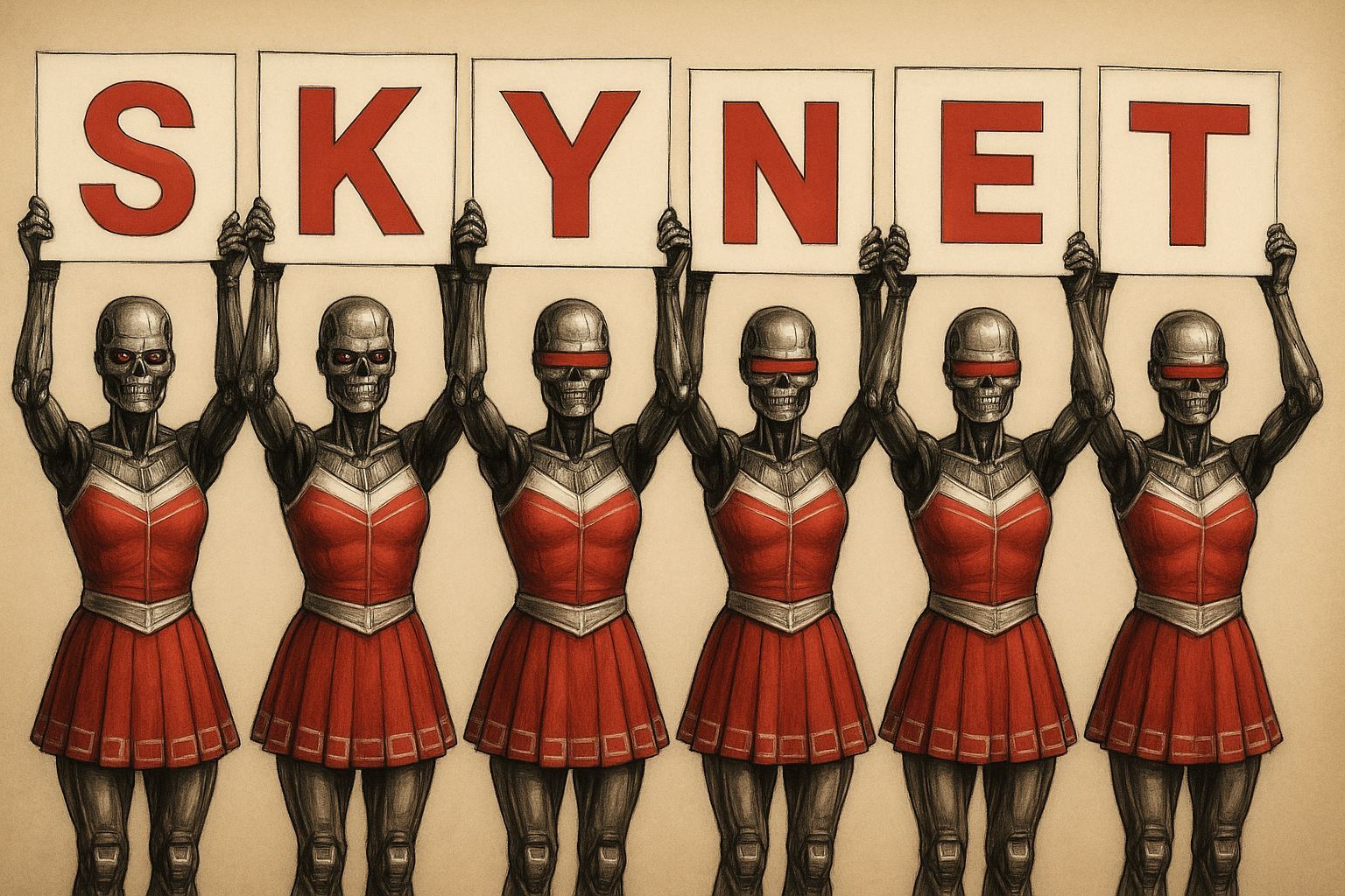 Cyberpunk Robot Cheerleaders Unite Against Skynet