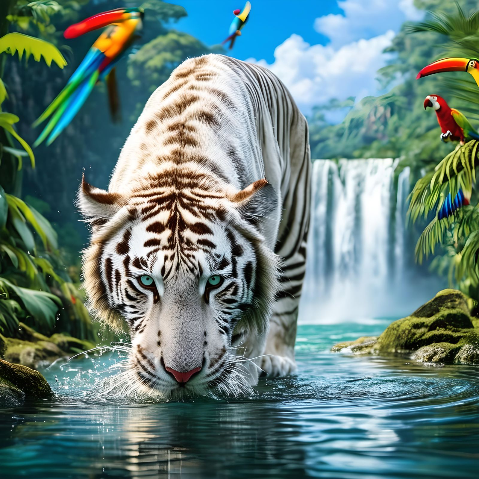 Tigers Paradise. Stable Diffusion 3