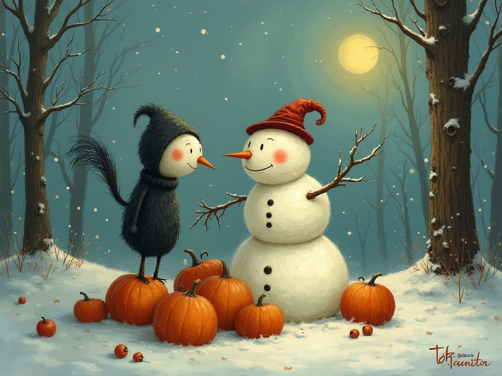 remercier, thankful, winter time, Tim Burton