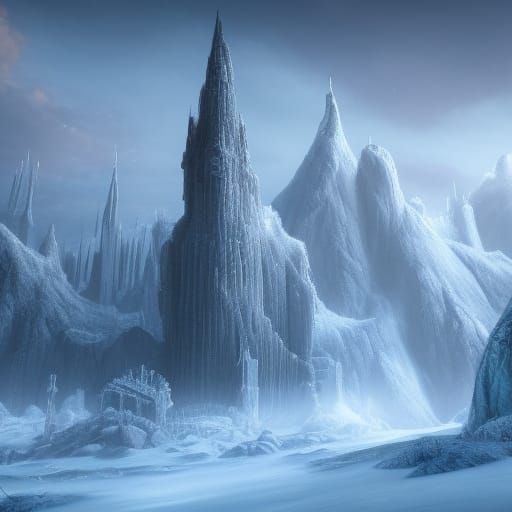 Frozen wasteland - AI Generated Artwork - NightCafe Creator