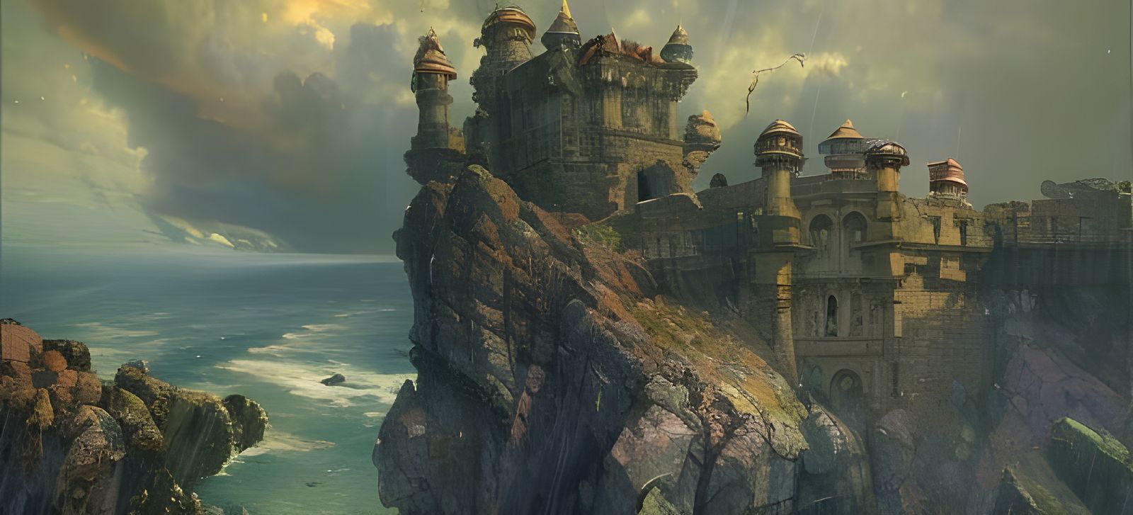 Castle on a cliff - AI Generated Artwork - NightCafe Creator