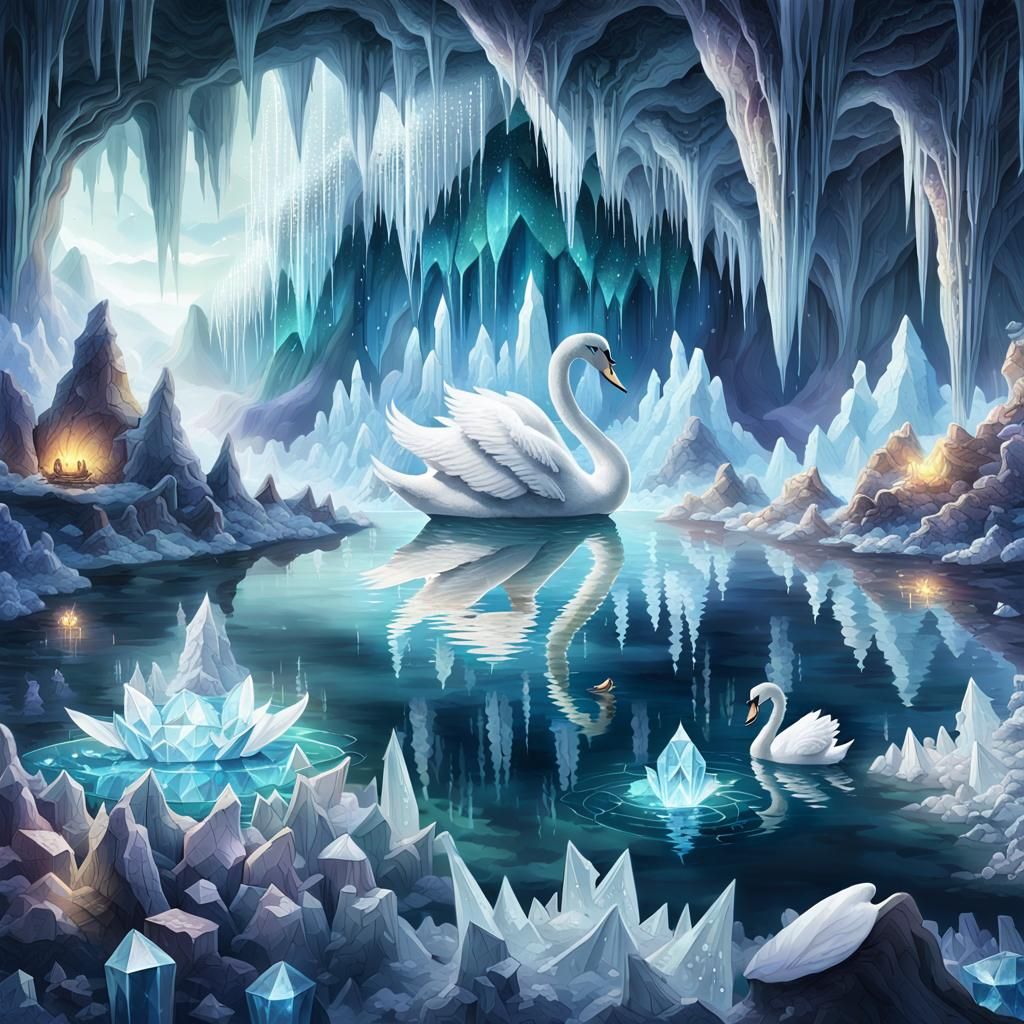 In a crystal cave... - AI Generated Artwork - NightCafe Creator