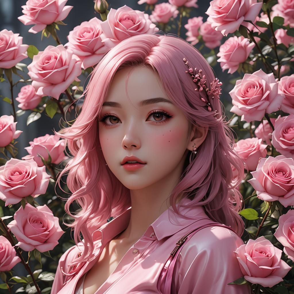 Create  pink rose