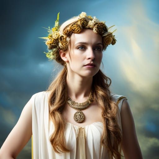 Athena goddes in Renaissance style