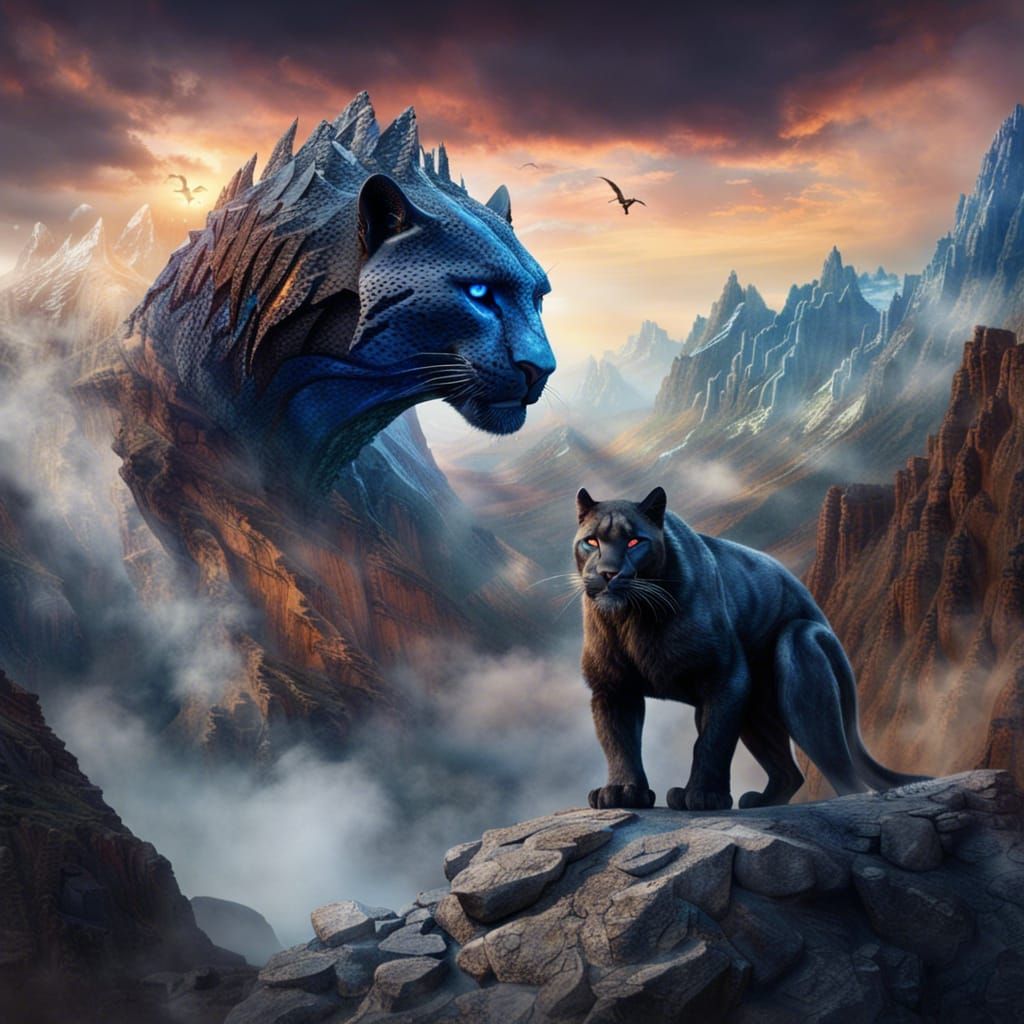 Panther Rock - AI Generated Artwork - NightCafe Creator