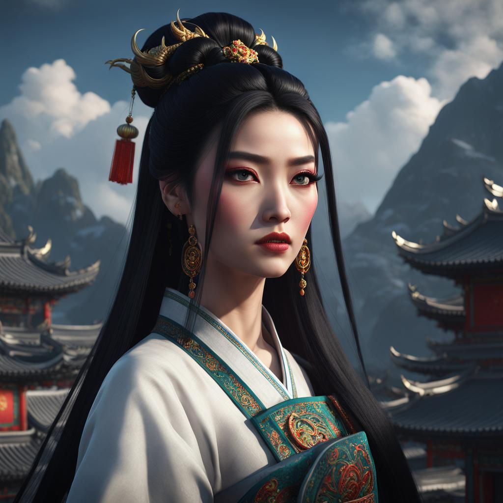 A Traditional Chinese Woman - AI Generated Artwork - NightCafe Creator