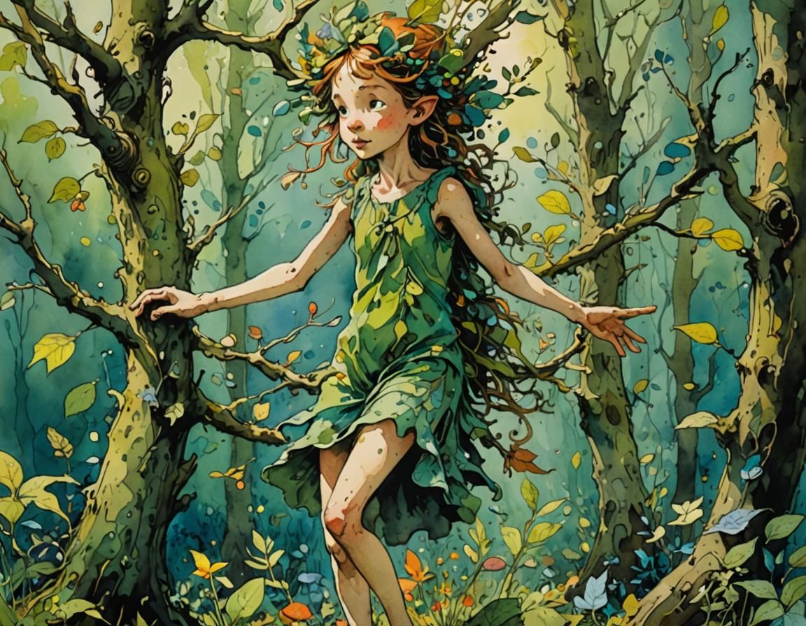 young dryad  by @Ula d B