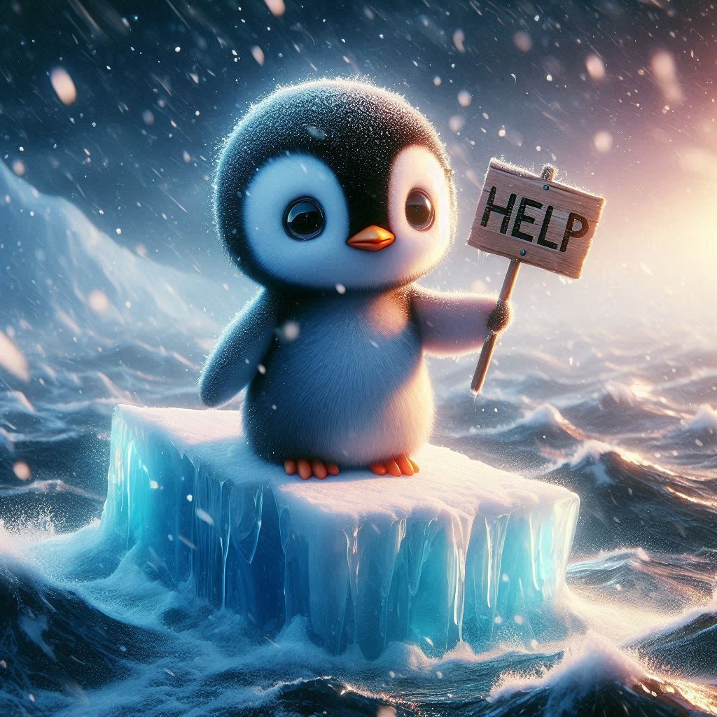 Stranded penguin