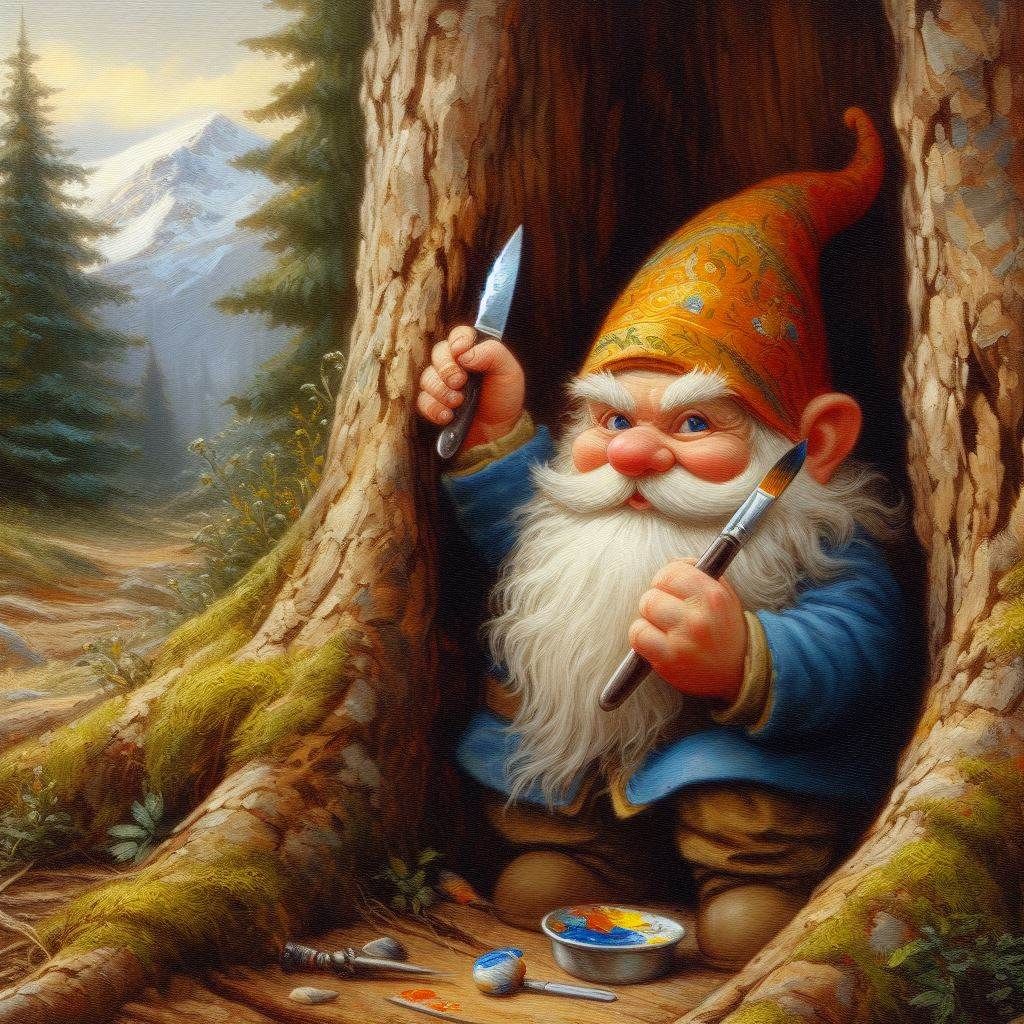 gnomes in woods-day