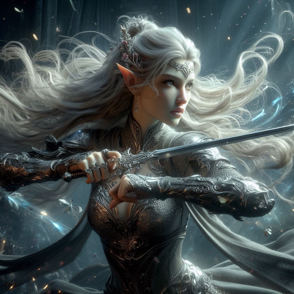 Elven swordswoman