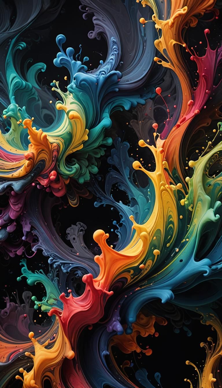 Swirling Colors of Light and Dark Photography