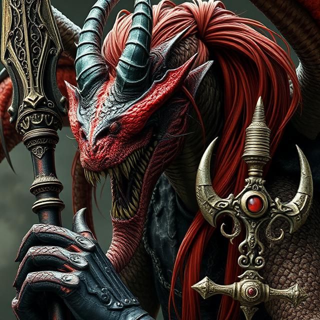 Epic closeup portrait creation of the true final boss Ultima...