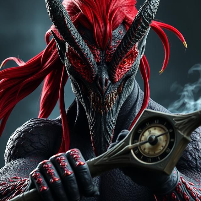 Epic closeup portrait creation of the true final boss Ultimate Drako himself from 2005 TMNT mutant nightmare 3 video gam...