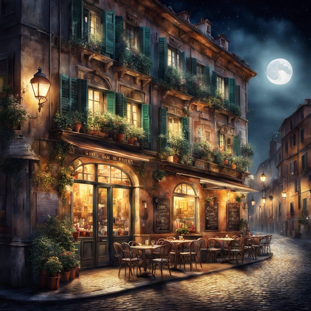 Charming Italian café  by @Peardrop