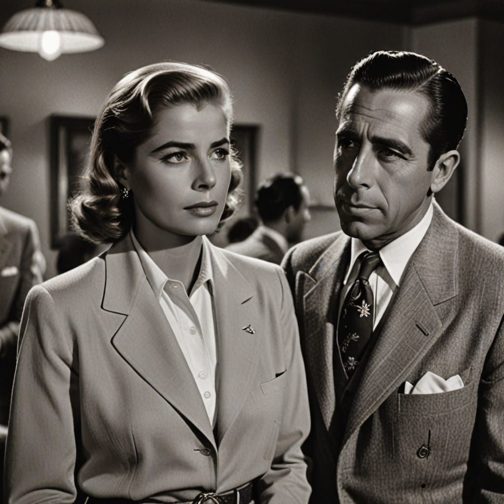 Humphrey bogart and Ingrid Bergman  by @Lady of the Thorns