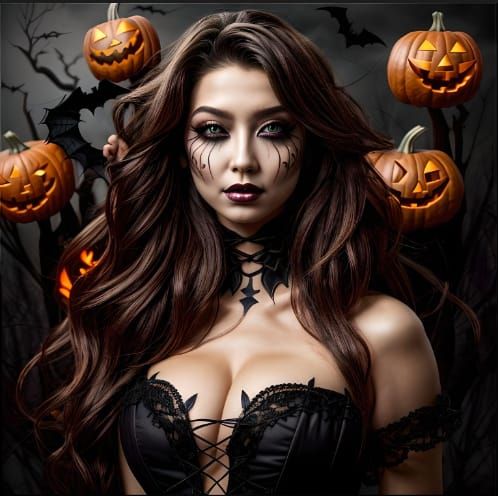 Halloween girl #5 Made on fotor with psychedelic pop