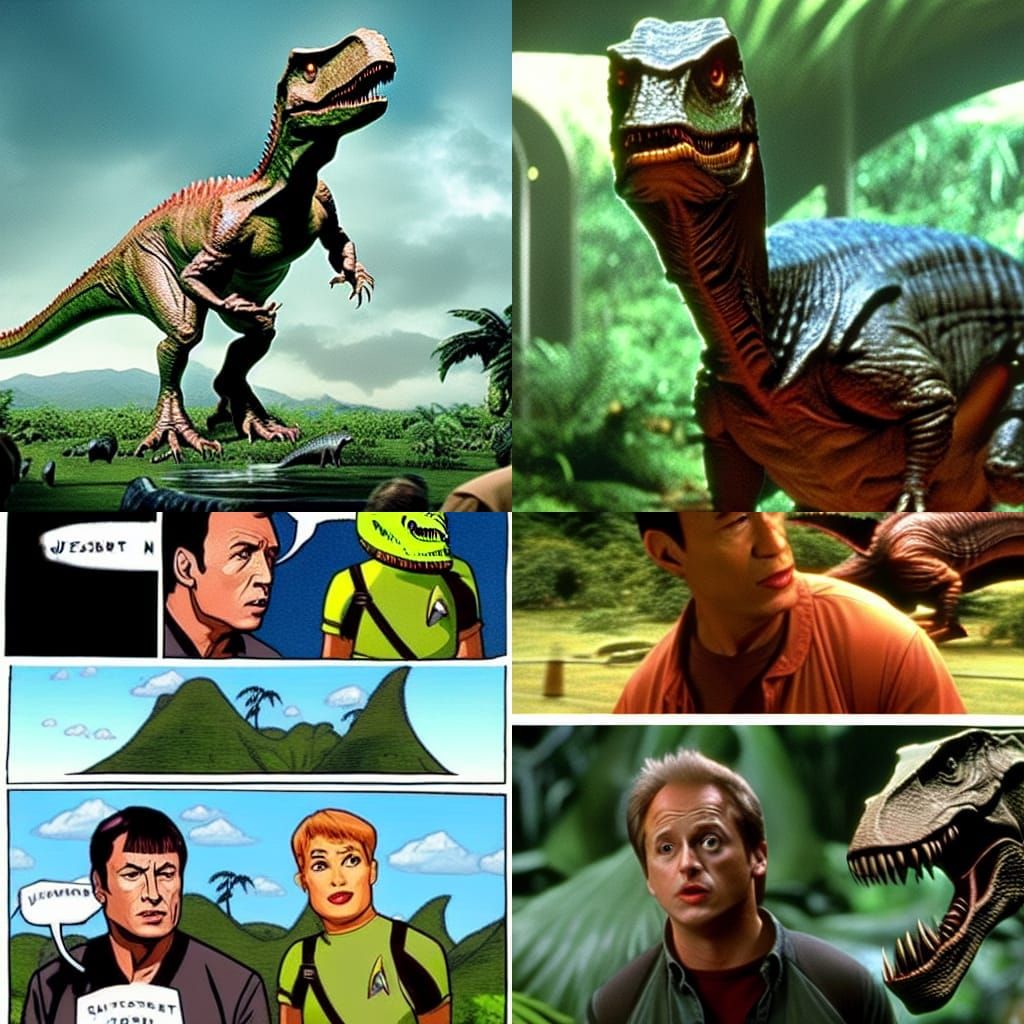 the Jurassic Park crossover episode with Star Trek