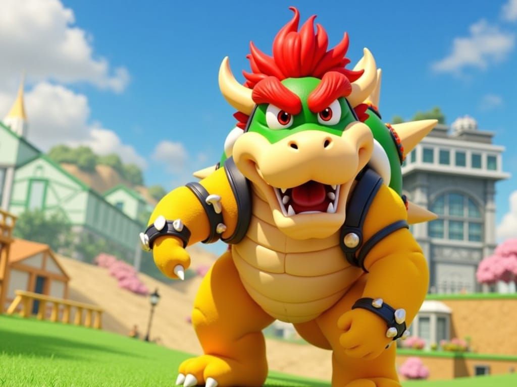 <lora:Neon:1.0> Bowser, Mario Cart
