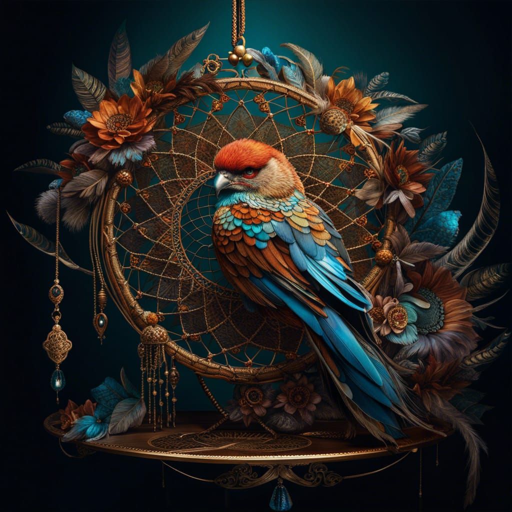 dream catcher of flowers  by @xandra