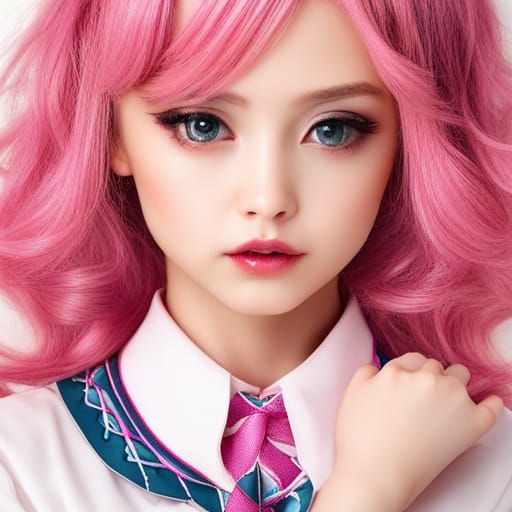 kawaii doll pink