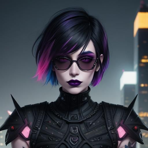 Modern Day Heroic Rouge 🖤💜🖤 - AI Generated Artwork - NightCafe Creator