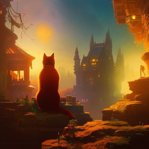 A New Cat in Town - AI Generated Artwork - NightCafe Creator