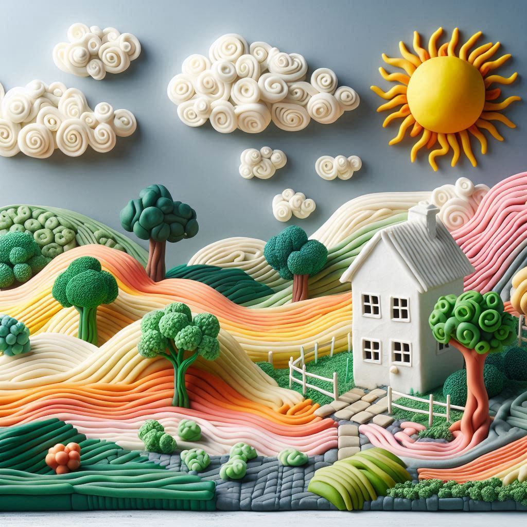 Plasticine landscape