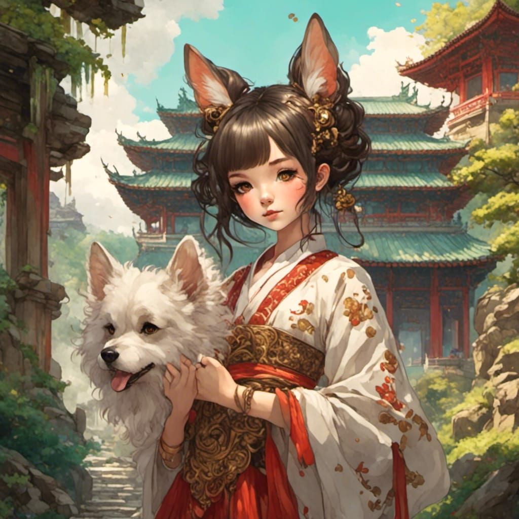 Chinese Dog 3 - AI Generated Artwork - NightCafe Creator