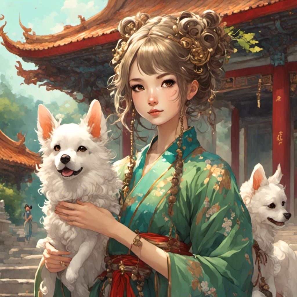 Chinese Dog 4 - Ai Generated Artwork - Nightcafe Creator