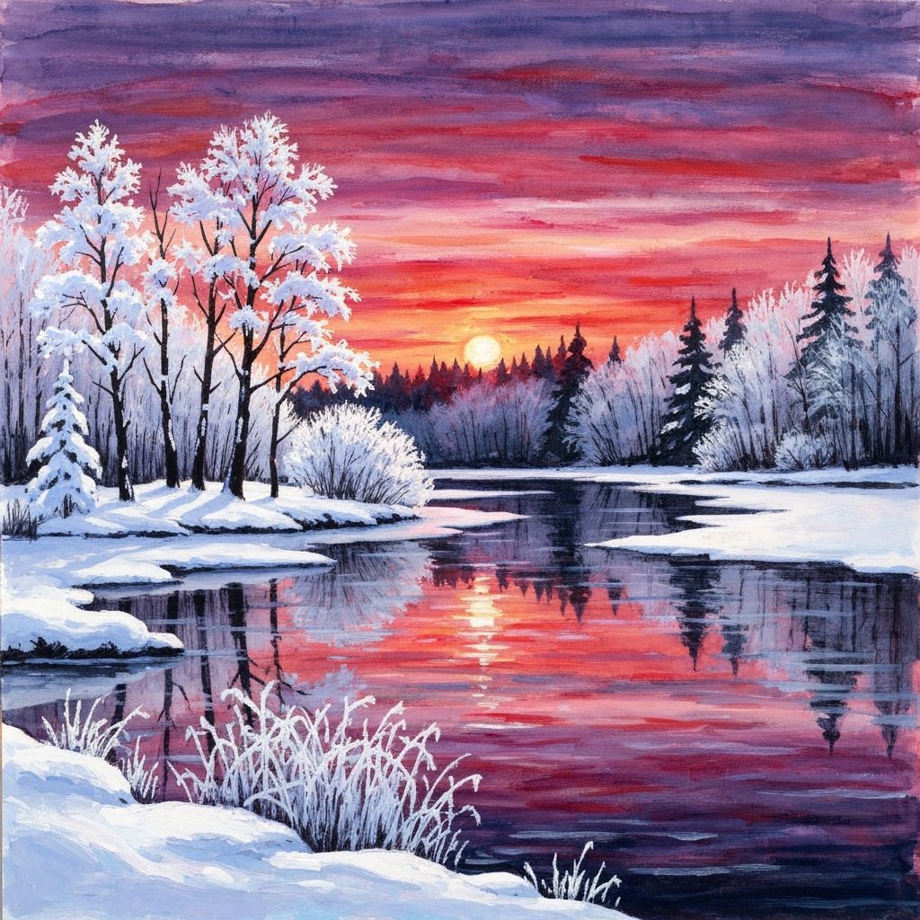 Winter Sunset  by @Lusion