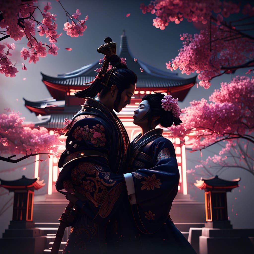 Last kiss of the Samurai  by @BulePanda
