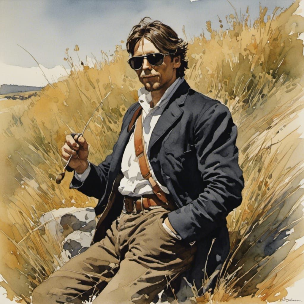  <lora:Birds:1.0> a cool guy in sunglasses