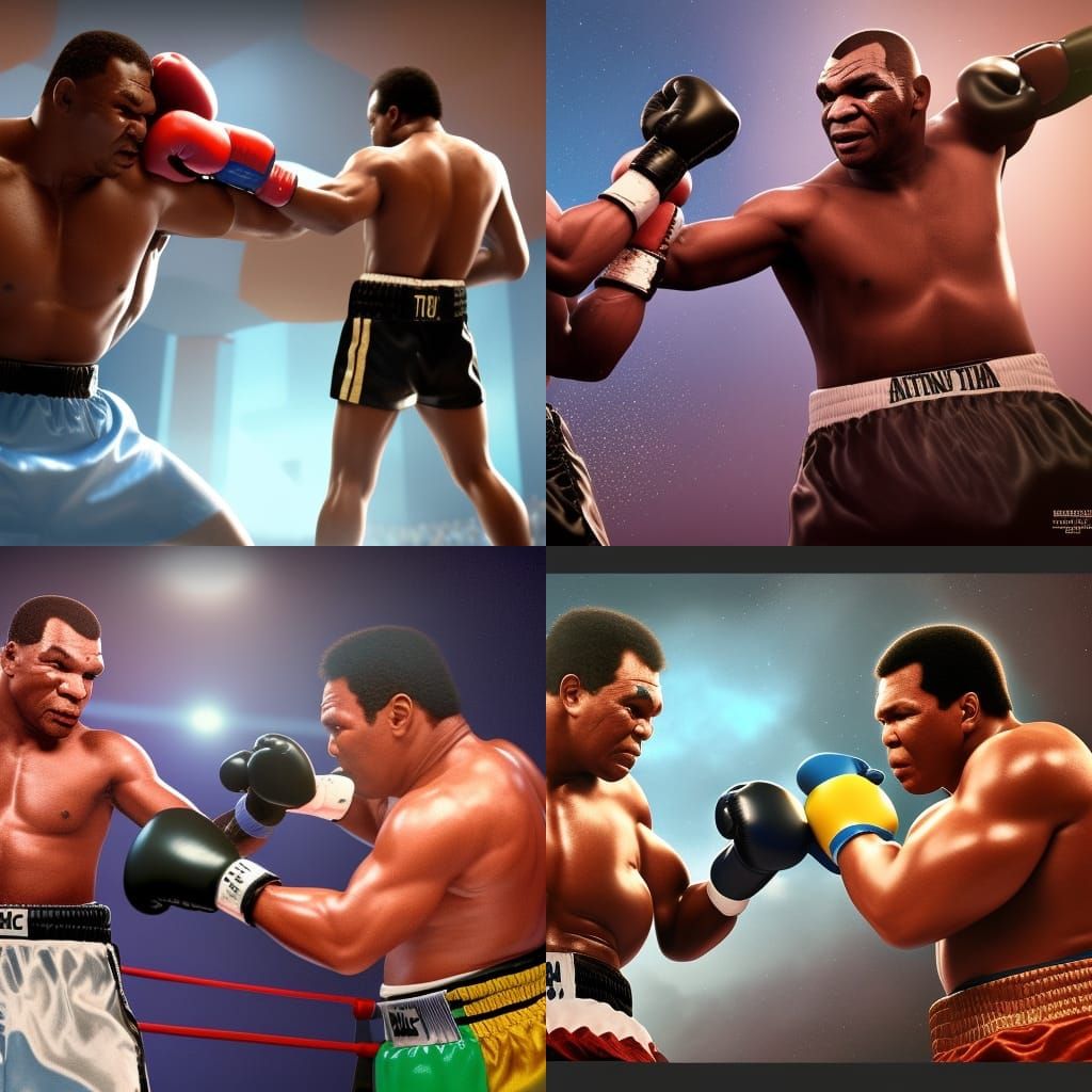 Mike tyson fighting muhammid ali