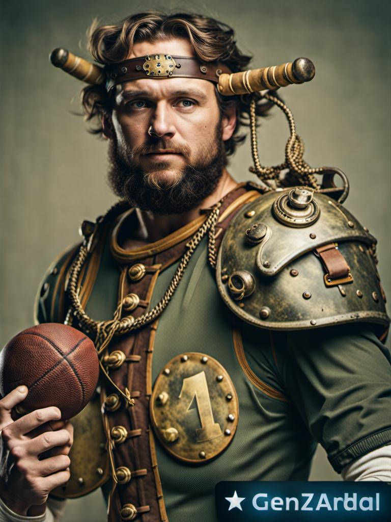 Steampunk & Medieval American Football Player