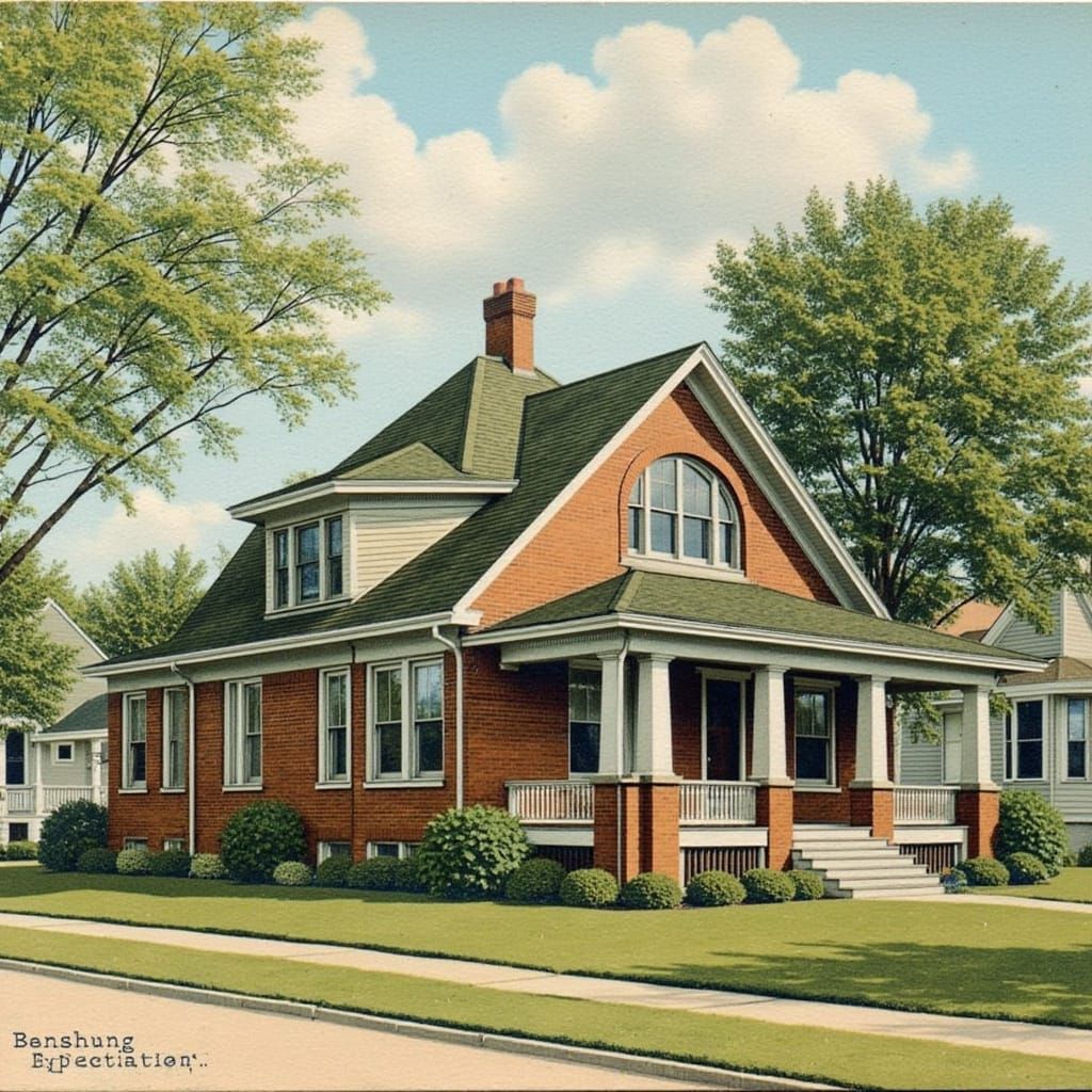 "The Double Wide Bungalow"

<lora:photo RPPC postcard:1.0> A Classic Chicago Bungalow in double scale on a wide 2 acre lot 