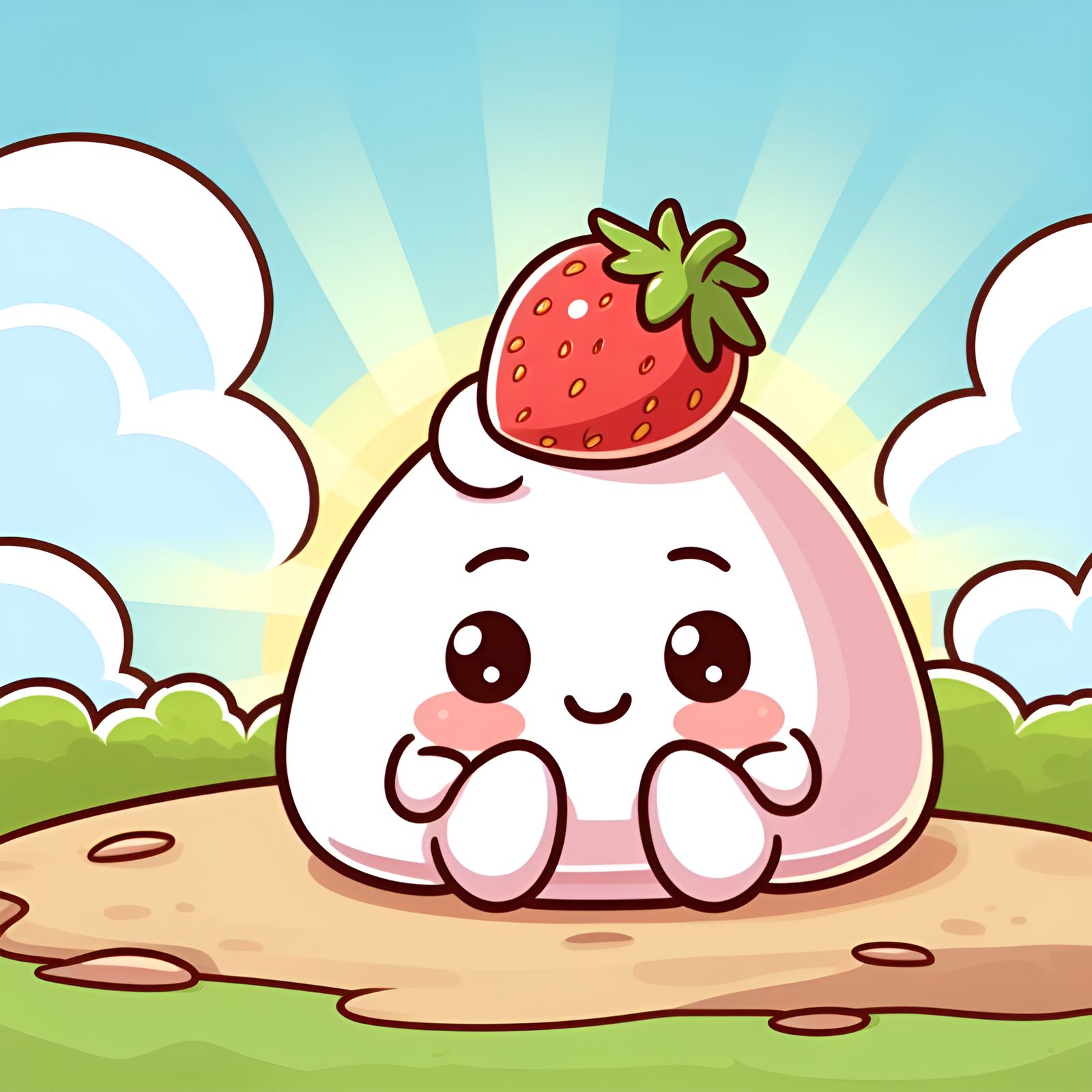 Just some happy strawberry and cream