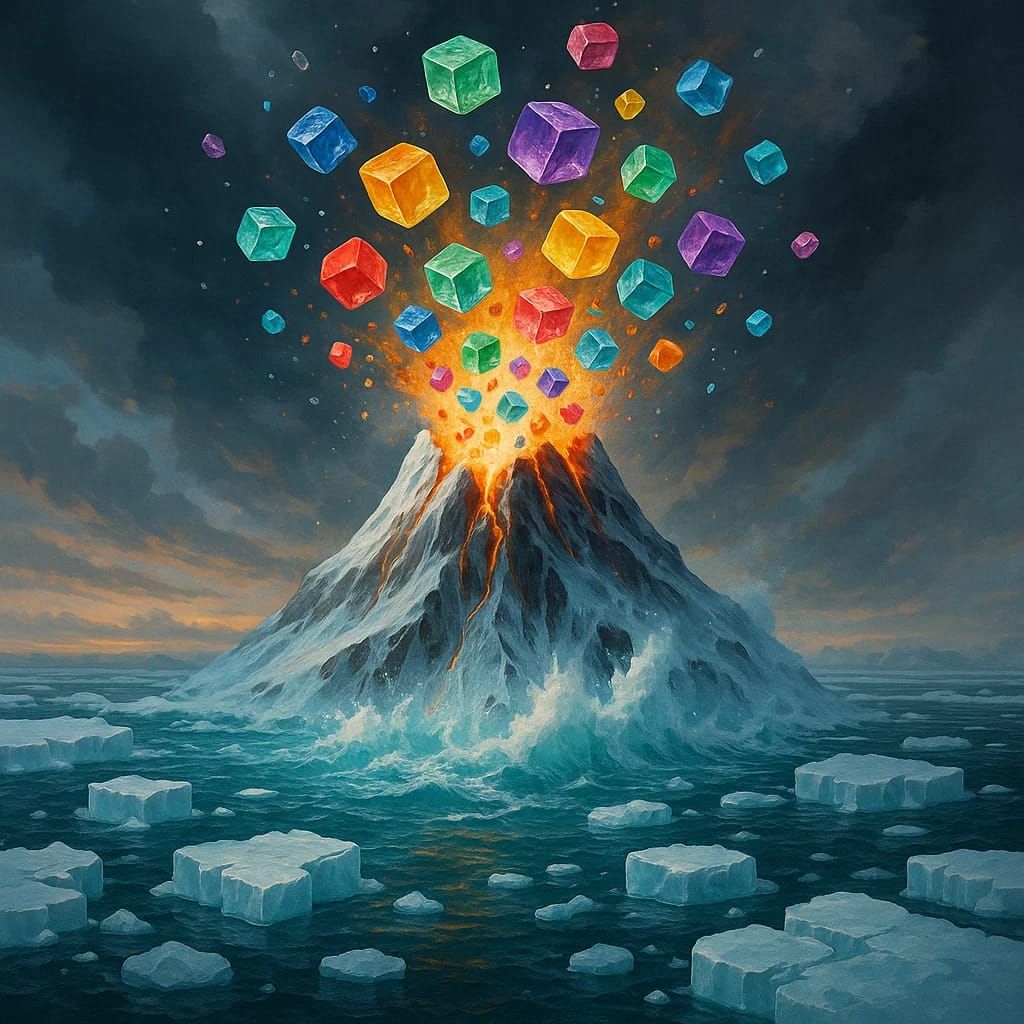 הר געש? מעיף קרח צבעוני?!